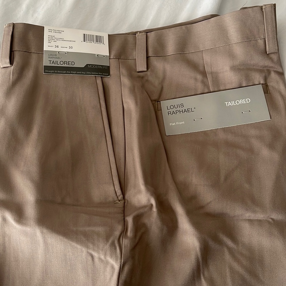 Louis Raphael Tailored Flat Front Men’s Dress Pants